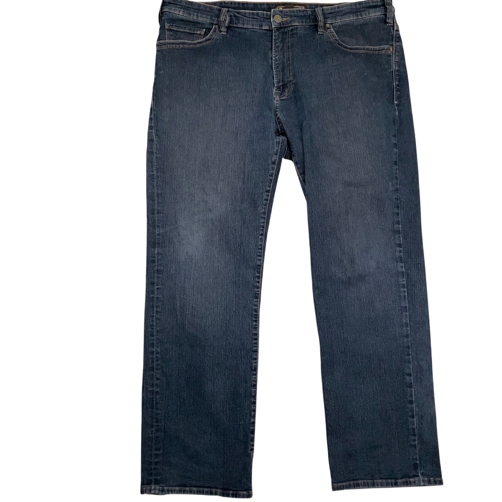 34 Heritage Jeans Mens 40W 32L Dark Blue Charisma Luxury Premium Comfort‎ Denim